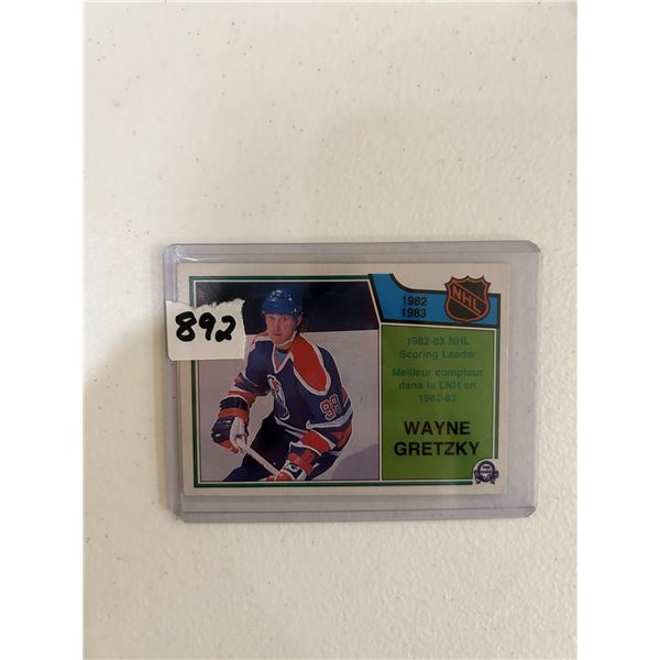 Wayne Gretzky - 1982-83 NHL Scoring Leader - Hockey Card