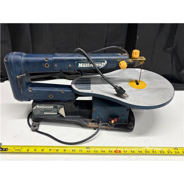 Mastercraft 16-inch Scroll Saw features a cast iron base for stability during intricate woodworking 