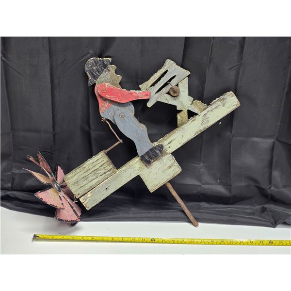 Garden décor whirly gig- 20"L