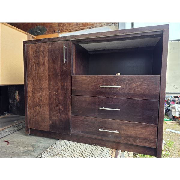Wooden cabinet- 58" by 24" by 44"H