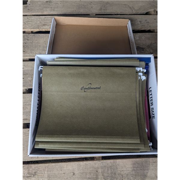 Box of mixed document folders and carriers