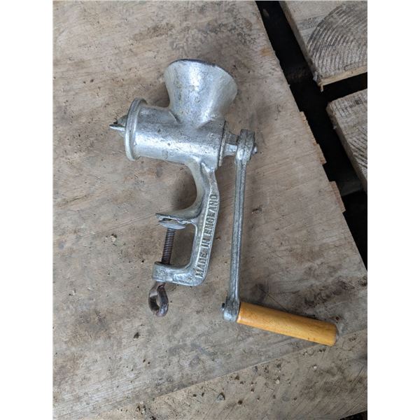 vintage handcrank meat grinder