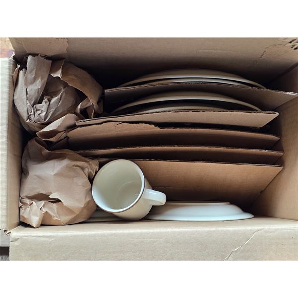 Box of dishes and cups