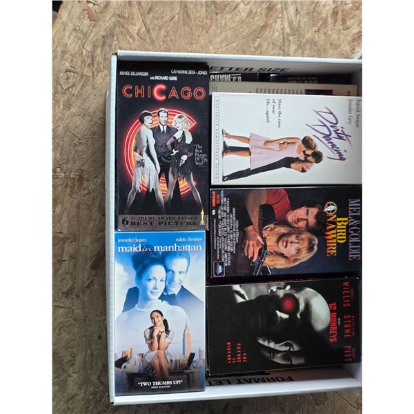 Box of vhs movies