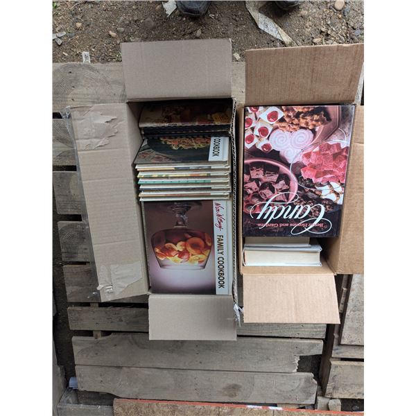 2 boxes of cookbooks