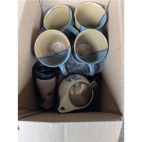 coffee cups and teapots
