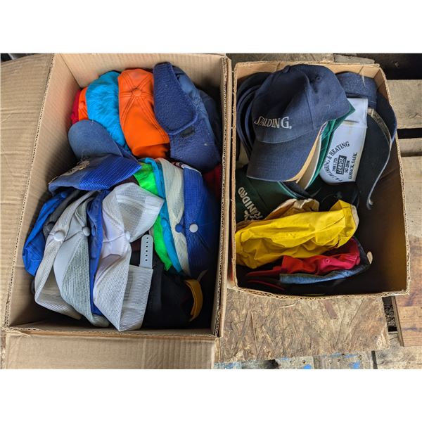 2 boxes mixed type hats