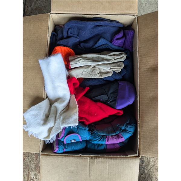 winter wear, hats mitts, scarves
