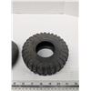 Image 4 : 3 small rubber tires, approximately  6" diameter, one solid