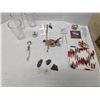 Image 1 : home décor- "fossils", fridge magnets, religious iconagraphy, plus drinking glasses