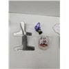 Image 7 : home décor- "fossils", fridge magnets, religious iconagraphy, plus drinking glasses