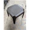 Image 4 : 3 patio end tables, 16-19" tall, one folding