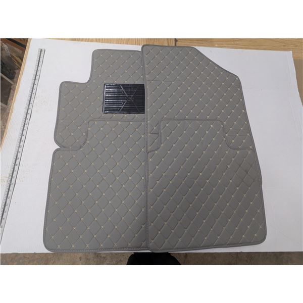leather like quilted floor mats