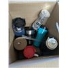 Image 3 : box of travel mugs and water bottles