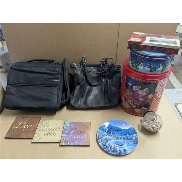 home décor, bags, collector plate