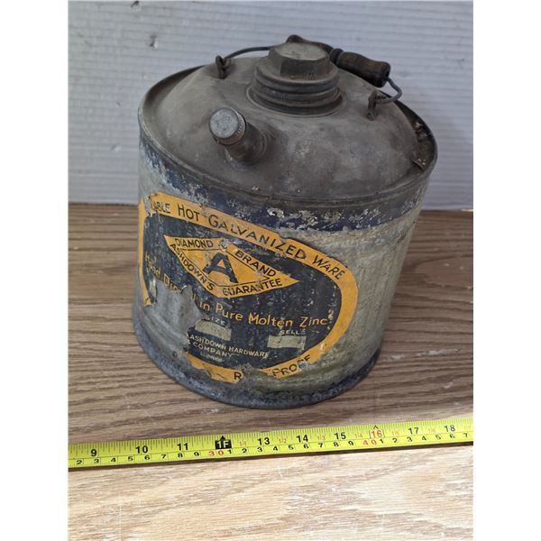 Antique diamond brand gas can