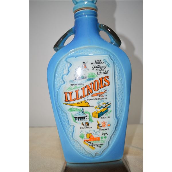 Vintage Jim Beam Illinois Whiskey Decanter
