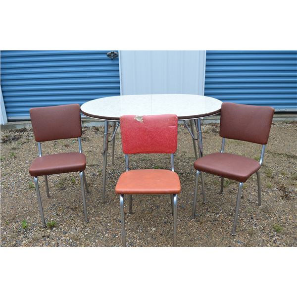 Vintage Chrome Table & Chairs
