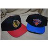 Image 1 : Collector Leather Ball Caps, Knicks & Black Hawks