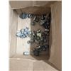 Image 3 : box of vehicle parts, mudflap, oil filter, wheel nuts