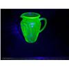 Image 1 : Vintage Uranium Glass Pitcher **Cracked Rim