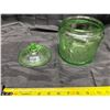 Image 3 : Vintage Uranium Glass Jar with Lid