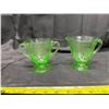 Image 2 : Vintage Uranium Creamer and Sugar Bowls