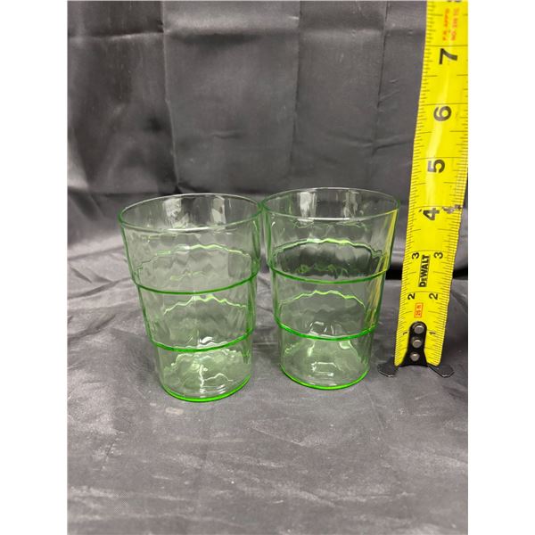 (2) Vintage Uranium Glasses
