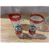 Image 3 : Indiana Glass Company in Diamond Point Pattern, Ruby Stained Dishes
