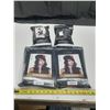 Image 1 : (2) ALLAURA branded Rehab Beehive costume wigs featuring a black bouffant style and a red flower acc