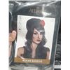 Image 2 : (2) ALLAURA branded Rehab Beehive costume wigs featuring a black bouffant style and a red flower acc