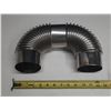 Image 5 : (2) Stainless steel 90-degree elbow pipes, commonly used for stove or chimney ventilation. (New)