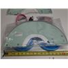 Image 3 : Collection of pet supplies. (2) Pet Bowls, (2) LED Dog Harnesses (Size Large) and (2) Pet Recovery C