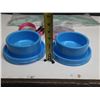 Image 5 : Collection of pet supplies. (2) Pet Bowls, (2) LED Dog Harnesses (Size Large) and (2) Pet Recovery C