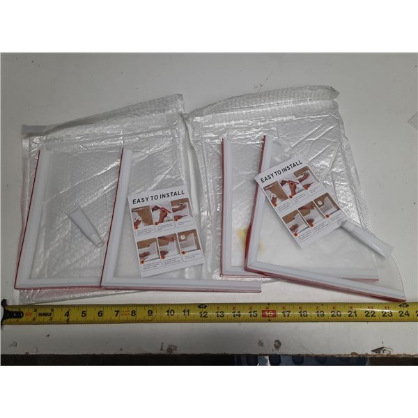(4) Clear Shower Splash Guards. (New)