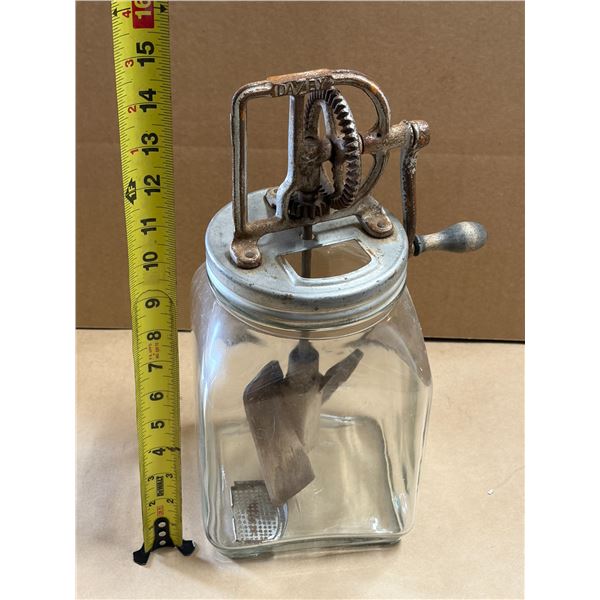 Antique Dazey glass butter churn.