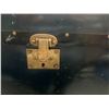 Image 2 : Vintage storage trunk features a dark blue exterior with reinforced metal edges. (Height 19" X Lengt