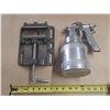 Image 1 : Vintage Craftsman syphon-type paint spray gun and cast iron drill press.