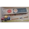 Image 1 : Vintage Sears No. 12415 Croquet Four Player Set in its original box. (Look Like Never Used)