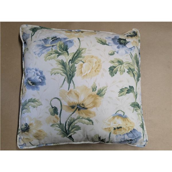 16" square floral throw pillow