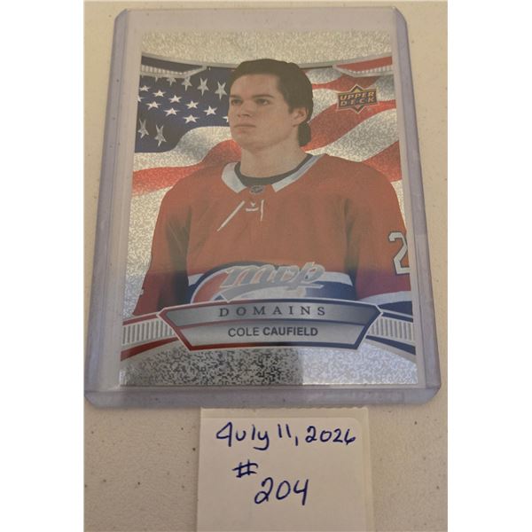 Cole Caulfield Domains Hockey Card
