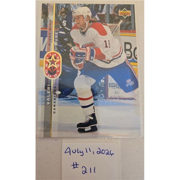 Valeri Bure Star Rookie Card
