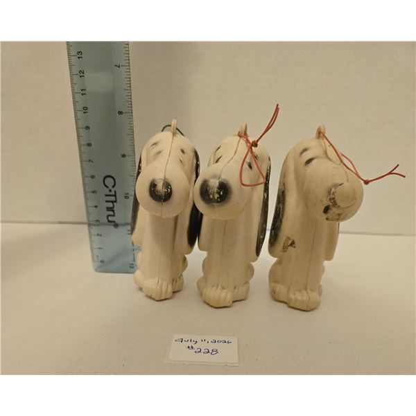 Three Snoopy Figures