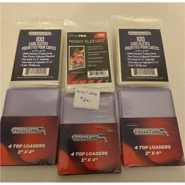 Three Packs Sleeves and Three Packs Toploaders