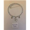 Image 1 : Blue and White Necklace with Heart Charms