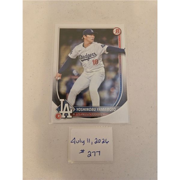 Yoshinobu Yamamoto Baseball Card
