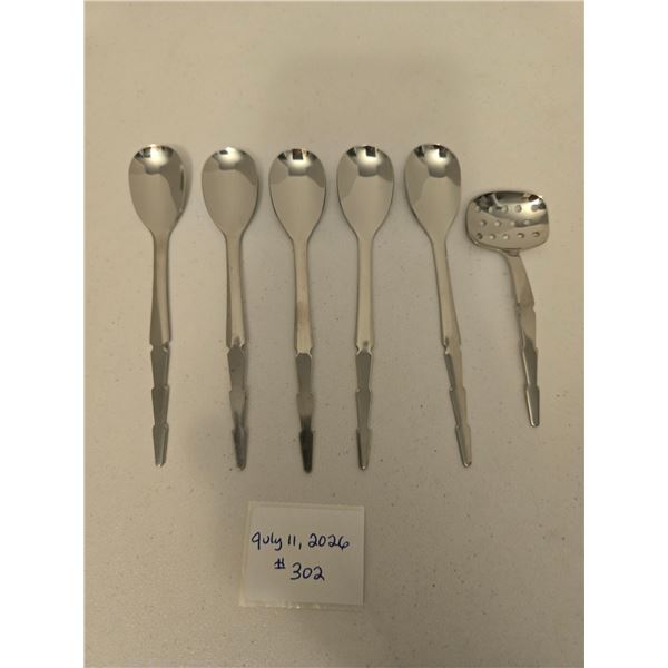Napoleon Stainless Steel Appetizer Set with Slotted Spoon