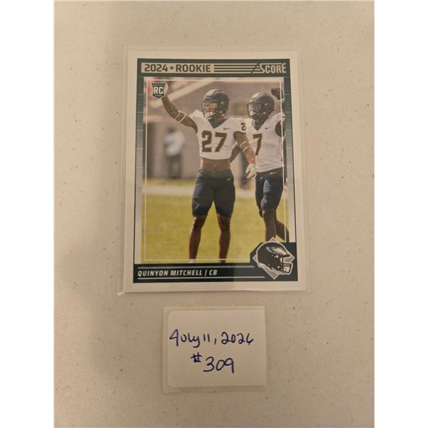 Quinyon Mitchell Rookie Card