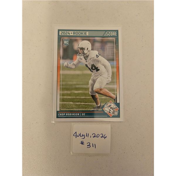 Chop Robinson Rookie Card