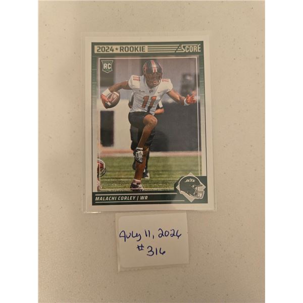 Malachi Corley Rookie Card